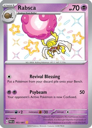 Rabsca 163/091 - Holofoil SV Paldean Fates - Shiny Rare