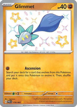 Glimmet 179/091 - Holofoil SV Paldean Fates - Shiny Rare