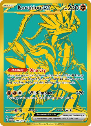Koraidon ex 245/091 - Holofoil SV Paldean Fates - Hyper Rare