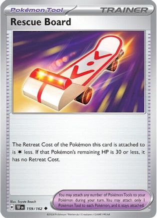 Rescue Board 159 - Reverse Holofoil SV05 Temporal Forces - Uncommon
