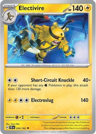 Electivire 054 - Reverse Holofoil SV05 Temporal Forces - Uncommon