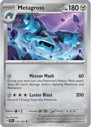 Metagross 115/162 - Reverse Holofoil SV05 Temporal Forces - Uncommon