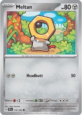 Meltan 116/162 - Reverse Holofoil SV05 Temporal Forces - Common