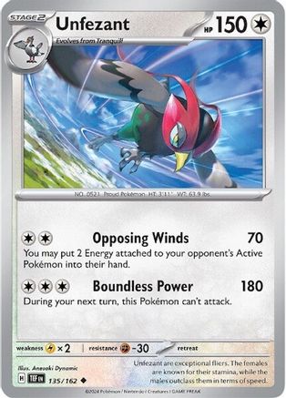 Unfezant 135 SV05 Temporal Forces - Uncommon