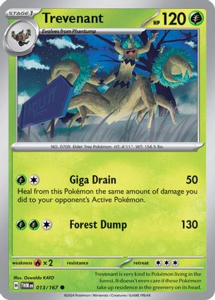 Trevenant 013 - Reverse Holofoil SV06 Twilight Masquerade - Common