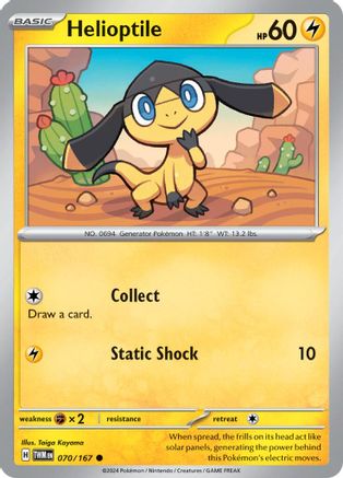 Helioptile 070 - Reverse Holofoil SV06 Twilight Masquerade - Common