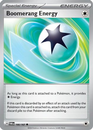 Boomerang Energy 166 - Reverse Holofoil SV06 Twilight Masquerade - Uncommon