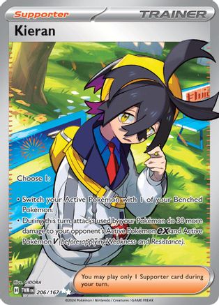 Kieran 206/167 - Holofoil SV06 Twilight Masquerade - Ultra Rare