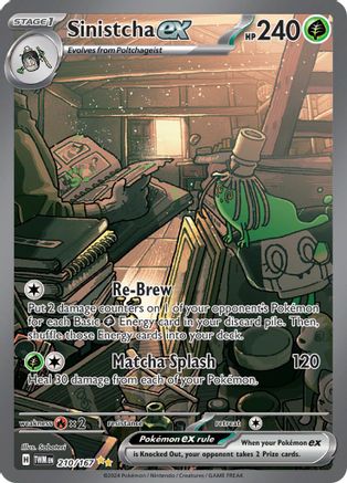 Sinistcha ex 210/167 - Holofoil SV06 Twilight Masquerade - Special Illustration Rare