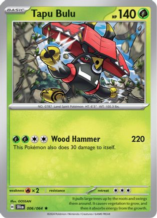 Tapu Bulu 006/064 - Reverse Holofoil SV Shrouded Fable - Rare