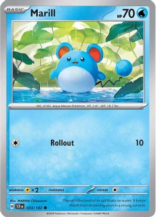 Marill 033 - Reverse Holofoil SV07 Stellar Crown - Common