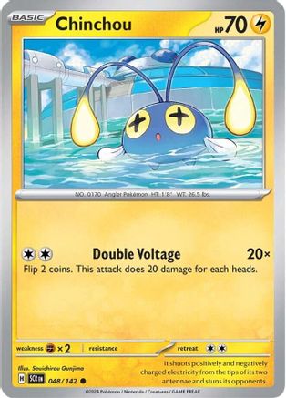 Chinchou 048 - Reverse Holofoil SV07 Stellar Crown - Common