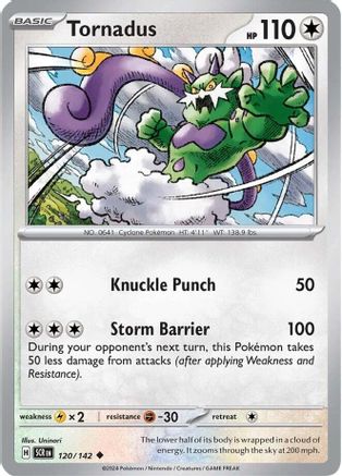 Tornadus 120 - Reverse Holofoil SV07 Stellar Crown - Uncommon