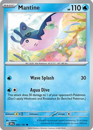 Mantine 040 - Reverse Holofoil SV08 Surging Sparks - Common