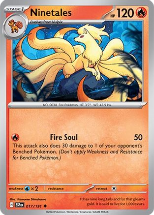 Ninetales 017 SV08 Surging Sparks - Uncommon