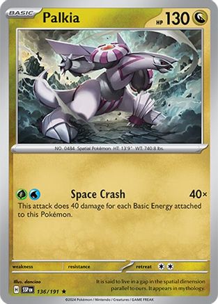 Palkia 136 - Reverse Holofoil SV08 Surging Sparks - Rare