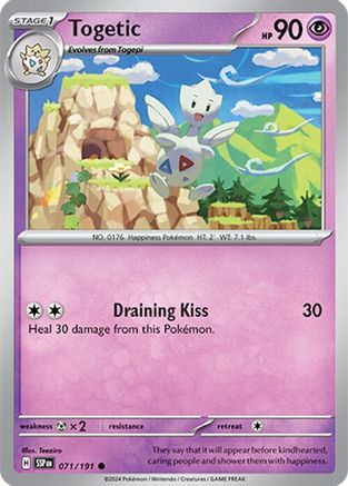 Togetic 071 - Reverse Holofoil SV08 Surging Sparks - Common