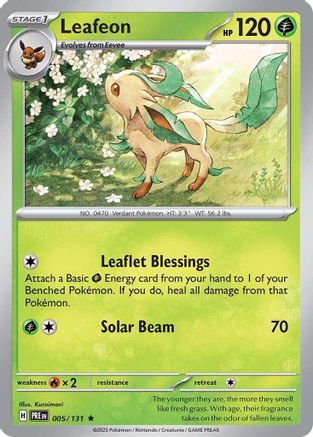 Leafeon 005 - Reverse Holofoil SV Prismatic Evolutions - Rare