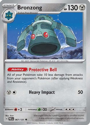 Bronzong 067 - Reverse Holofoil SV Prismatic Evolutions - Uncommon