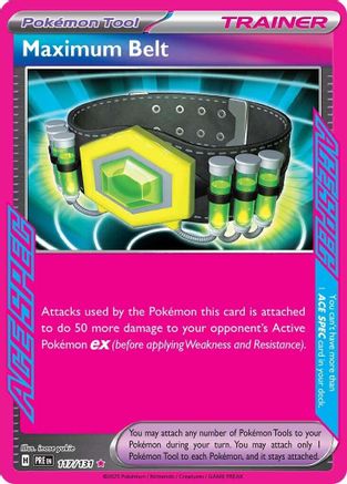 Maximum Belt 117 - Holofoil SV Prismatic Evolutions - ACE SPEC Rare