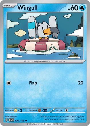 Wingull 038 - Reverse Holofoil SV09 Journey Together - Common