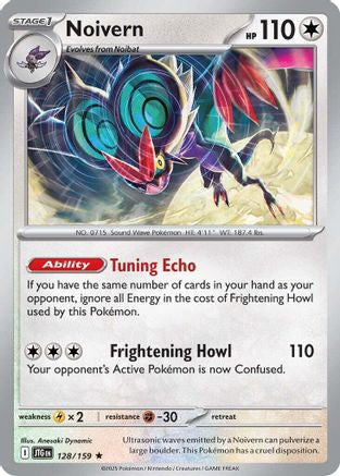 Noivern 128 - Reverse Holofoil SV09 Journey Together - Rare