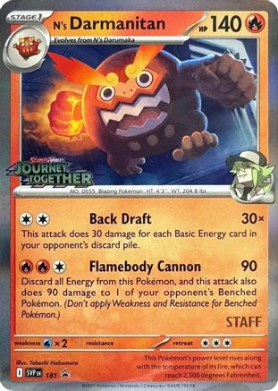 N's Darmanitan 181 - Holofoil SV Scarlet & Violet Promo Cards - Promo