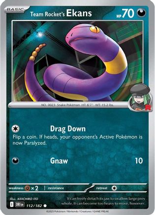 Team Rocket's Ekans 112 SV10 Destined Rivals - Common