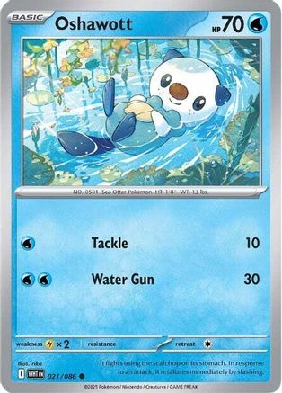 Oshawott 021 SV White Flare - Common