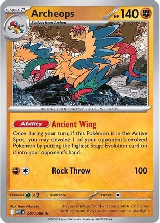 Archeops 051 - Holofoil SV White Flare - Rare