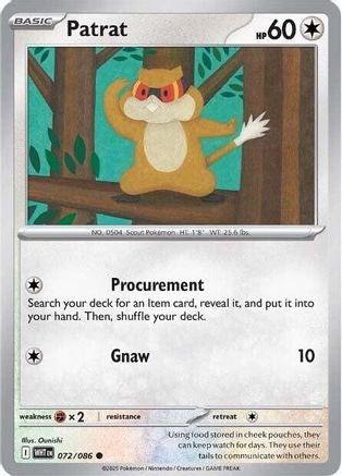Patrat 072 - Reverse Holofoil SV White Flare - Common