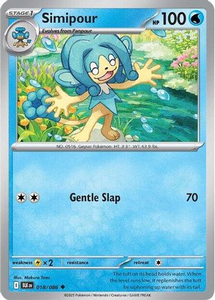Simipour 018 - Reverse Holofoil SV Black Bolt - Uncommon