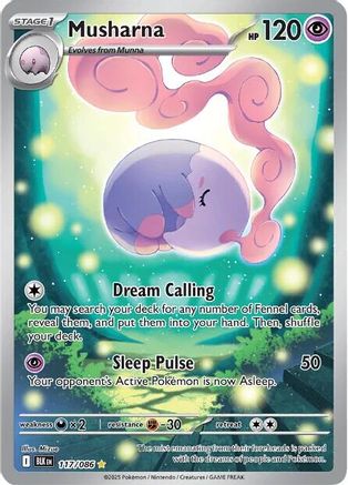 Musharna 117/086 - Holofoil SV Black Bolt - Illustration Rare