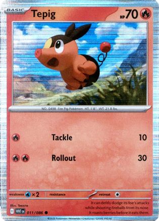 Tepig 011/086 - Holofoil Miscellaneous Cards & Products - Common