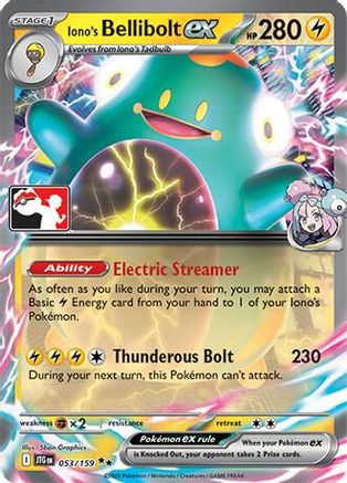 Iono's Bellibolt ex 053/159 - Holofoil Prize Pack Series Cards - Double Rare