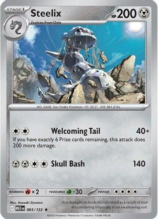 Steelix 093/132 - Reverse Holofoil ME01 Mega Evolution - Rare