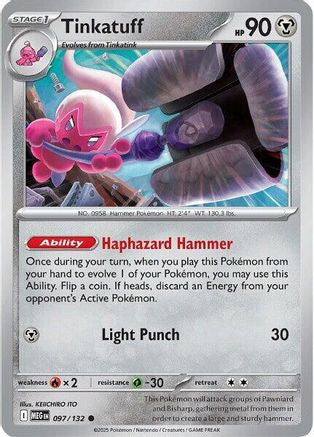 Tinkatuff 097 - Reverse Holofoil ME01 Mega Evolution - Common