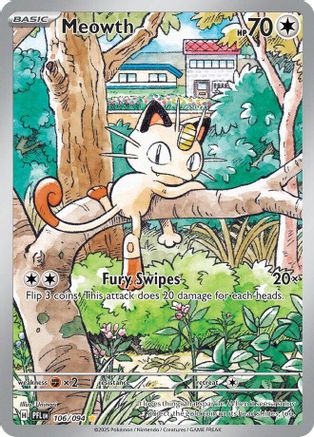 Meowth 106/094 - Holofoil ME02 Phantasmal Flames - Illustration Rare