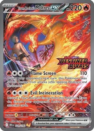 Team Rocket's Moltres ex 229/182 - Holofoil Miscellaneous Cards & Products - Double Rare