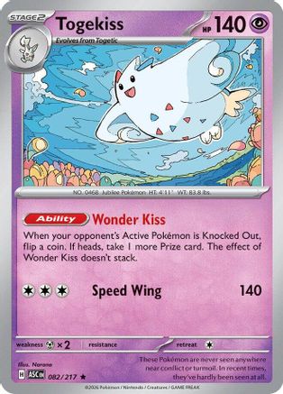 Togekiss 082/217 - Reverse Holofoil ME Ascended Heroes - Rare