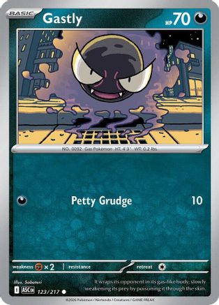 Gastly 123 - Reverse Holofoil ME Ascended Heroes - Common