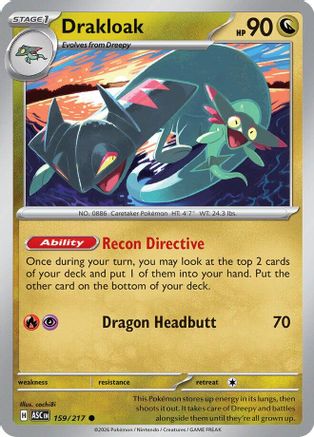Drakloak 159/217 - Reverse Holofoil ME Ascended Heroes - Common