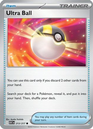 Ultra Ball 213/217 - Reverse Holofoil ME Ascended Heroes - Common