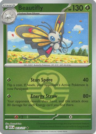 Beautifly 013/217 - Reverse Holofoil ME Ascended Heroes - Uncommon