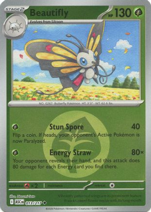Beautifly 013/217 - Reverse Holofoil ME Ascended Heroes - Uncommon