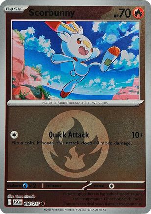 Scorbunny 036/217 - Reverse Holofoil ME Ascended Heroes - Common