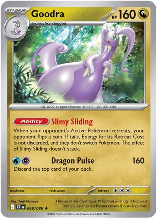 Goodra 068 - Reverse Holofoil ME04 Chaos Rising - Rare