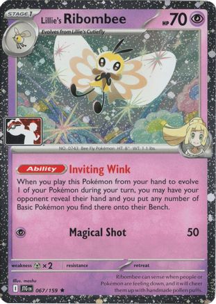 Lillie's Ribombee 067/159 - Holofoil Prize Pack Series Cards - Rare