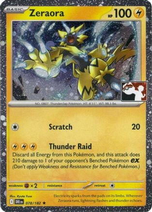 Zeraora 078/182 - Holofoil Prize Pack Series Cards - Rare