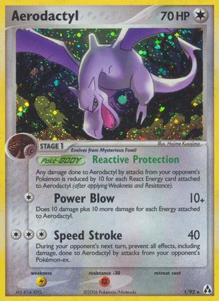 Aerodactyl - Reverse Holofoil Legend Maker - Holo Rare